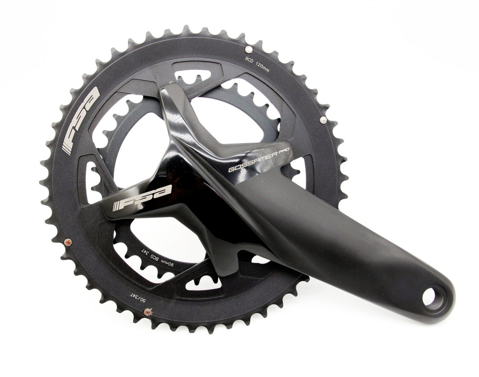 FSA Gossamer Pro 50/34T Compact Crankset 170mm BB386 EVO 30mm Spindle Alloy