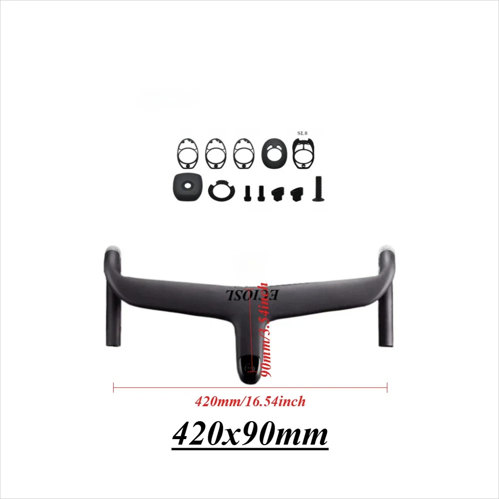 Carbon Internal Cable Routing Di2 Cockpit Handlebar and Stem for Road Bicycle