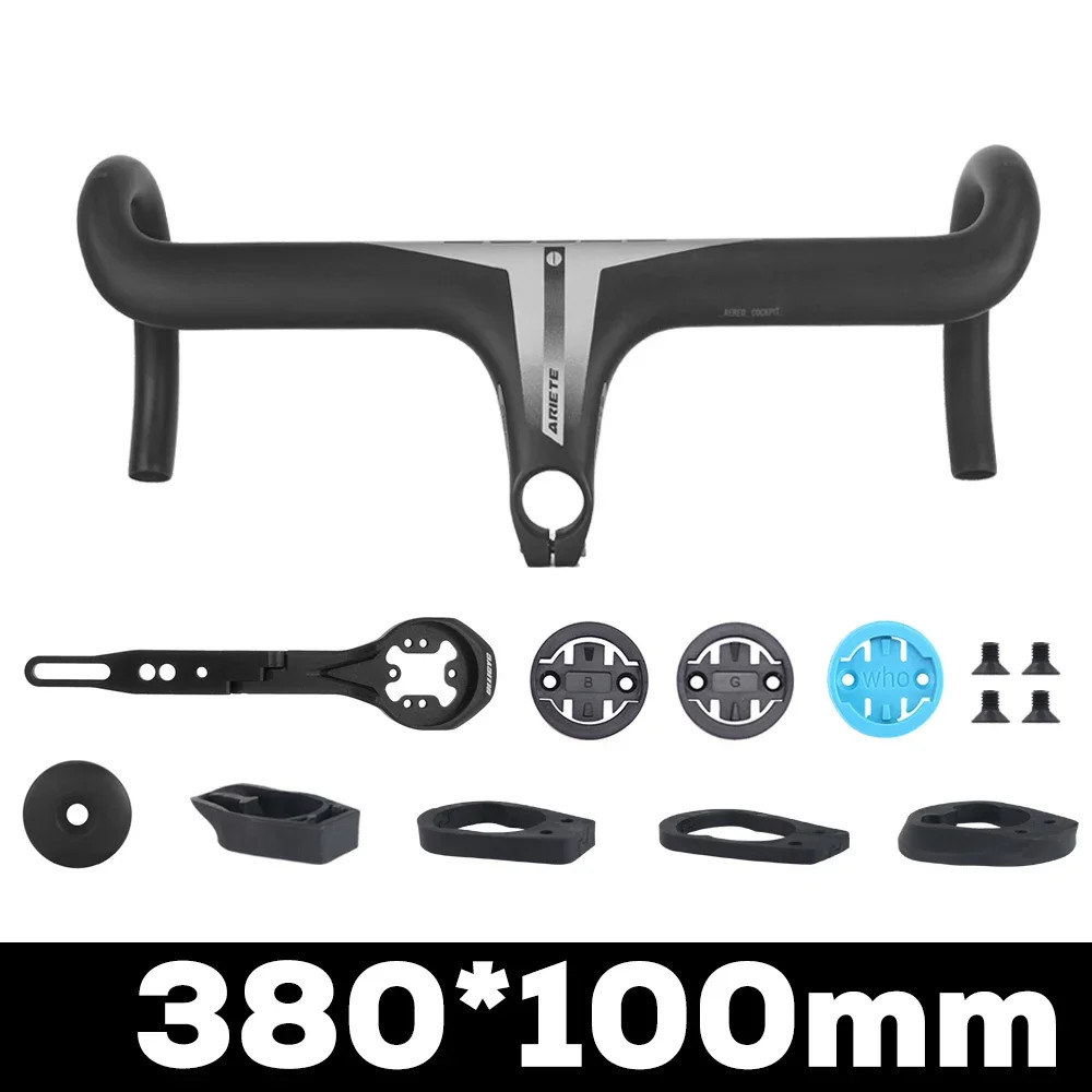 Carbon Road Bike Integrated Drop Bar -6 Degree Full Internal Cable 380-440mm
