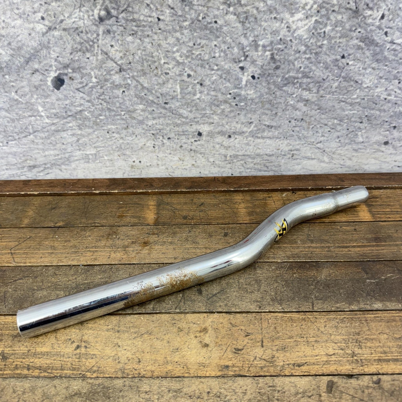 Vintage Diamond Back BMX Seatpost 25.4mm Drain Pipe Chrome 15in Old School BMX