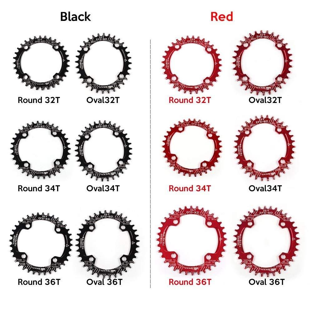 SNAIL 32T-52T MTB Bike Chainring 104BCD Narrow Wide Bicycle Sprocket Chainwheel