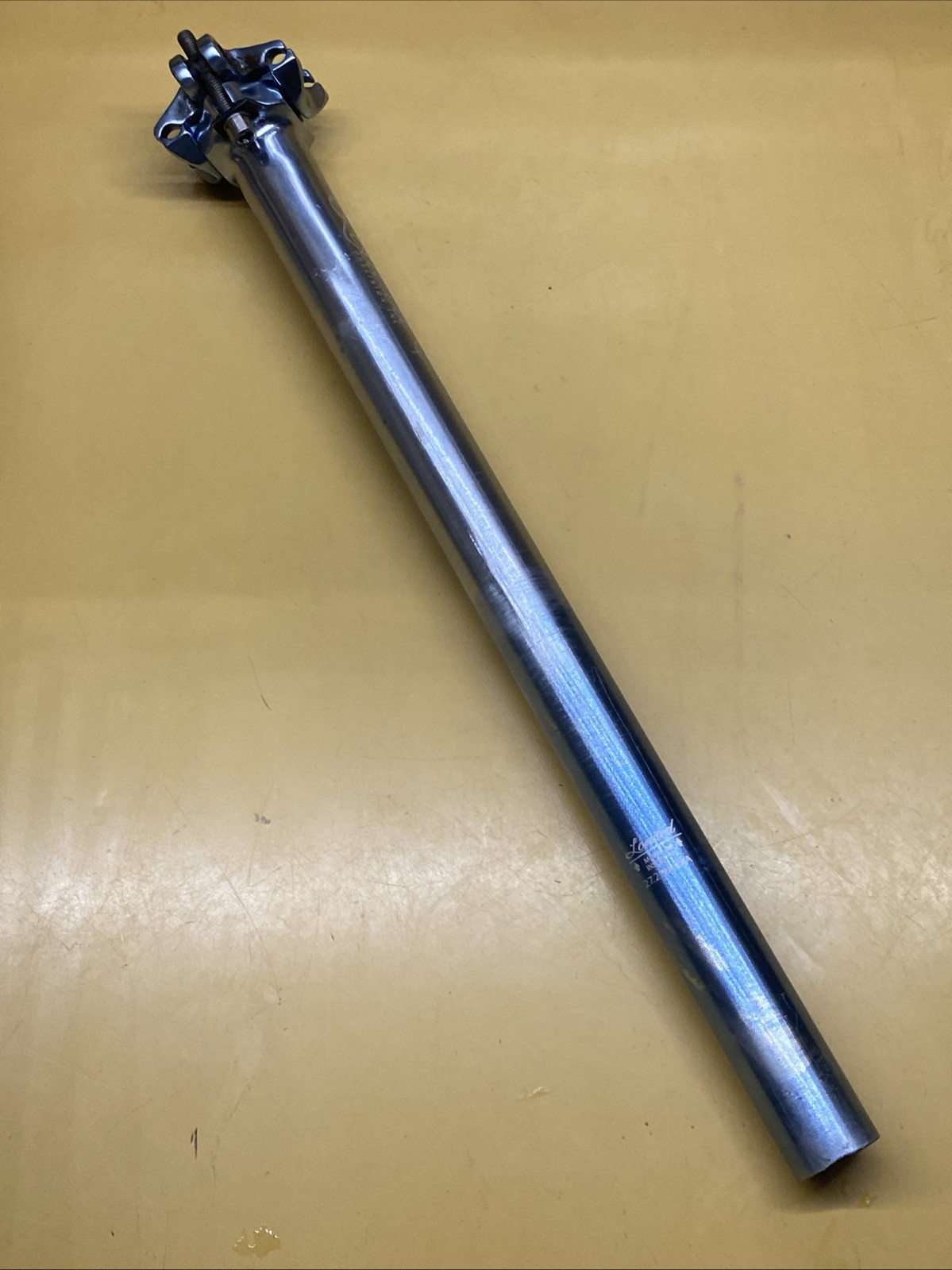 Light Blue(Faded) Silver Loaded Precision Aluminum 27.2 x 400m Straight Seatpost