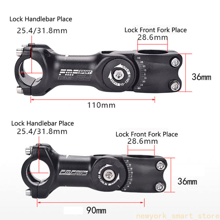 New 25.4/31.8mm MTB Bicycle Handlebar Mountain Road Bike Adjustable Stem Riser