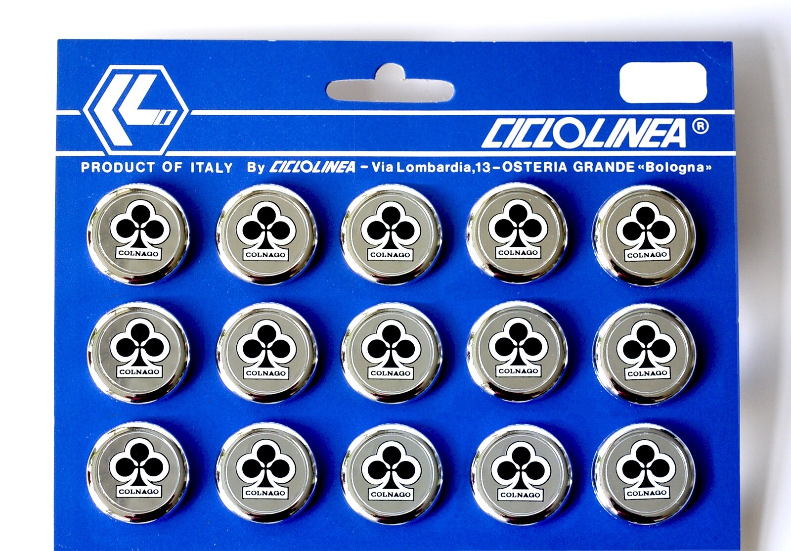 Ciclolinea Colnago Bicycle Handlebar Chrome Plastic Bar Plugs, Caps