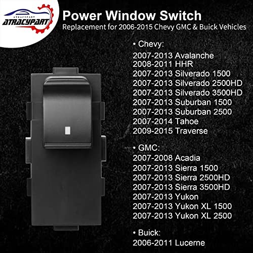 3pcs Power Window Switch Passenger Front Right, Rear Left Passenger Switch 3PCS