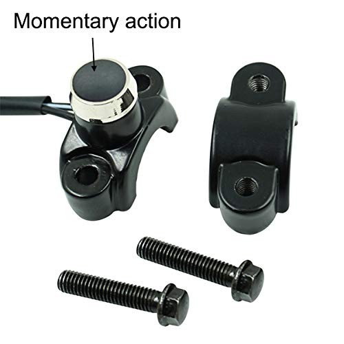 Aluminum 7/8″ Motorcycle Handlebar Control Horn Start Switch Button Momentary
