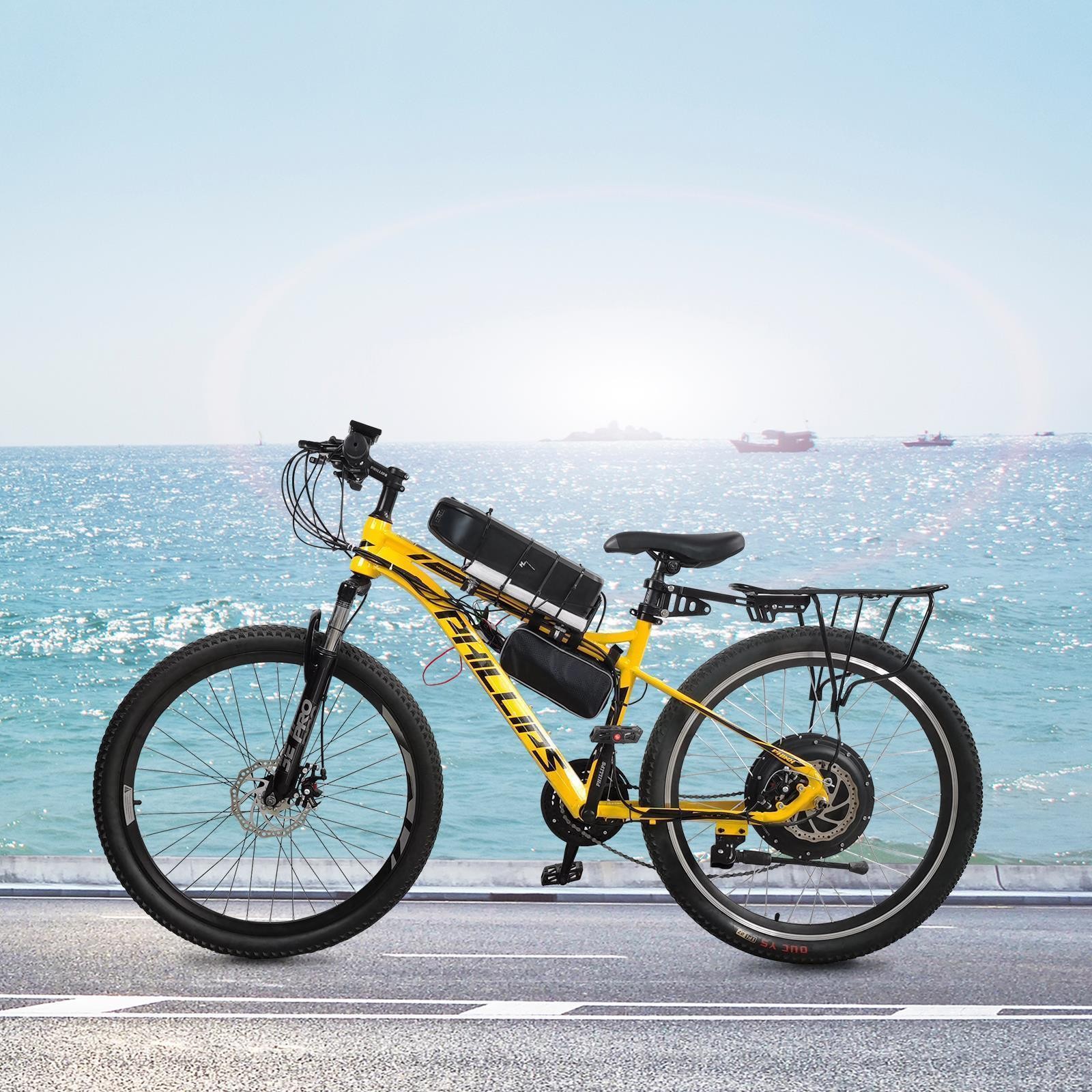 Electric Bicycle Front / Rear Wheel with Tire E Bike Motor Conversion Kit