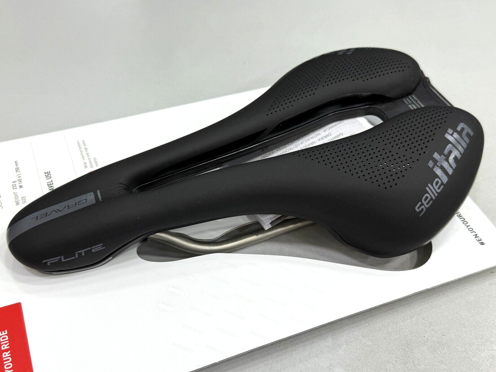 Selle Italia Flite Boost Gravel Ti316 Superflow L3(145x250mm) Saddle Black