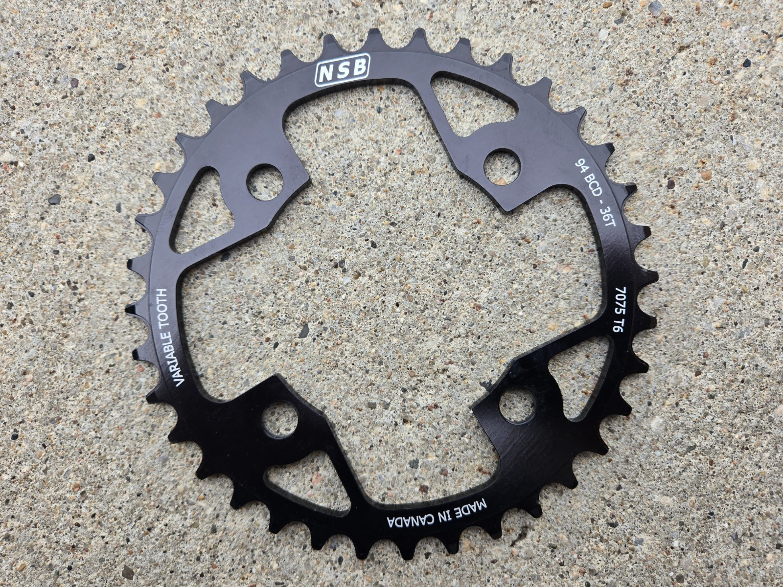 North Shore Billet Variable Tooth 36t 1X Chainring 94 BCD Made In Canada