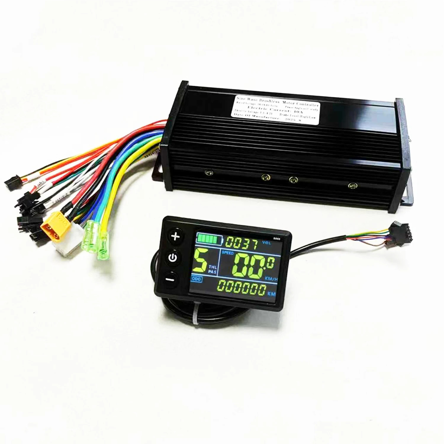 36V/48V/52V/60V E-Bike 3-mode Sine Wave Controller 40A 1000W 1500W 2000W with S8