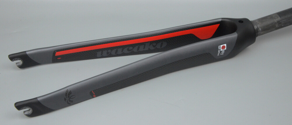 700C Rigid Cycling Forks Full Carbon Fiber Road Bicycle Fork Rim Brake 1-1/8 in