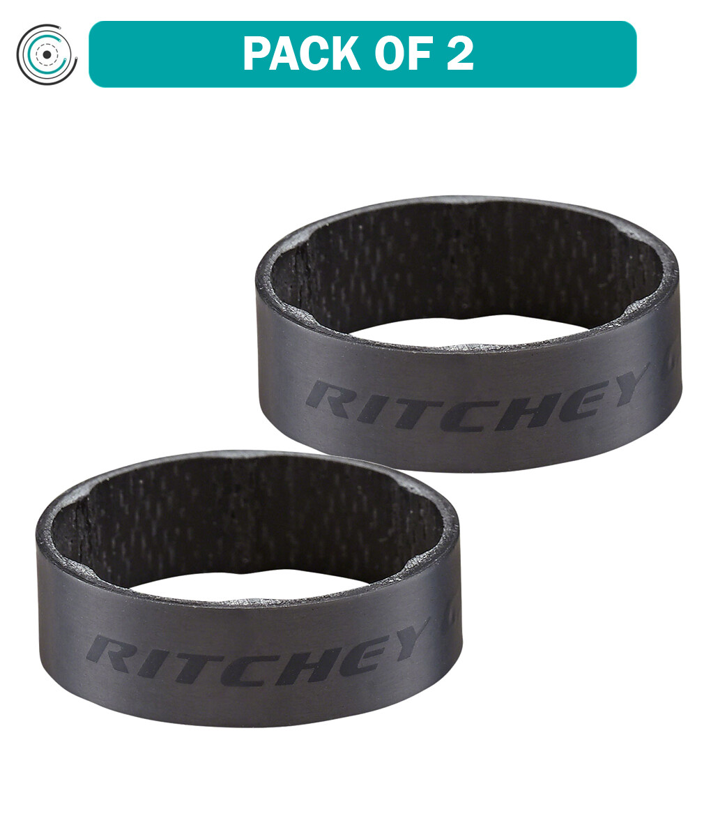 Pack of 2 Ritchey WCS Carbon Headset Spacers 1-1/8″ 10mm Black 2 Pack 33mm