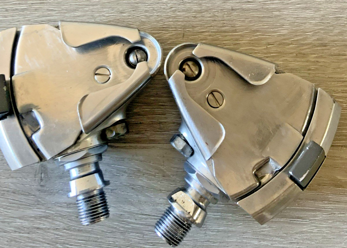 CAMPAGNOLO C-RECORD CLIPLESS PEDALS SGR 9/16 SILVER NO CLEATS