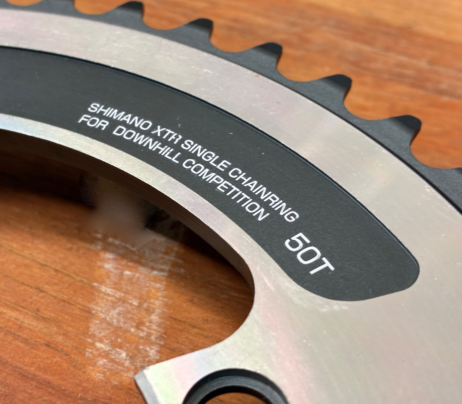 NOS Shimano XTR 52 Tooth Downhill Competition Chainring – 112 BCD 4-Arm – Japan