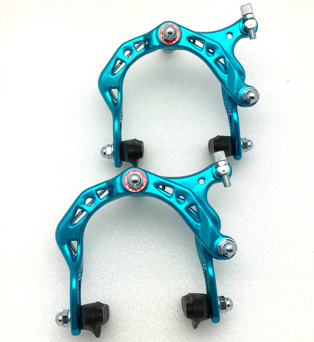 2000A BICYCLE BIKE ALUMINUM SIDE PULL BRAKE CALIPER MTB BMX BLUE FRONT + REAR
