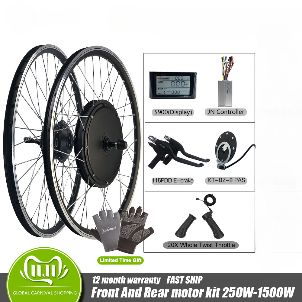 36V 48V 250W 350W 500W 1000W 1500W MTB Front Rear Hub Motor Ebike Conversion Kit