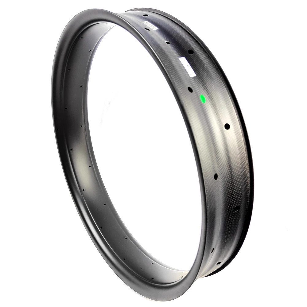 26er 100*25mm Full Carbon Snow Fat Bicycly Disc Brake Rim Matte Glossy UD/3K