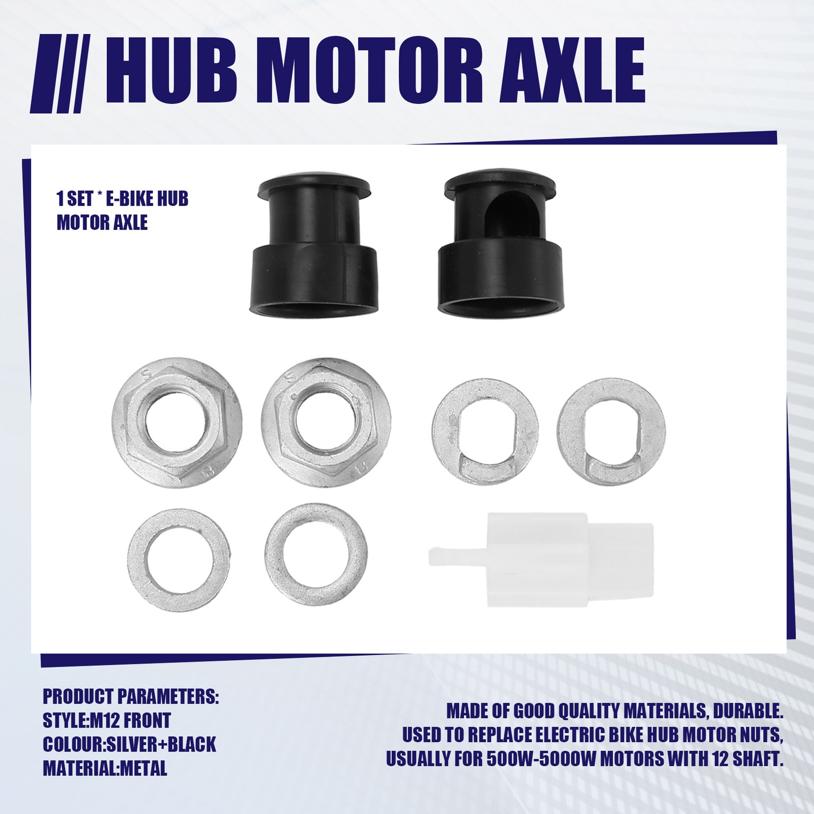 E-Bike Electric Hub Motor Axle Front Lock /Lock Washer /Spacer / Cover1843