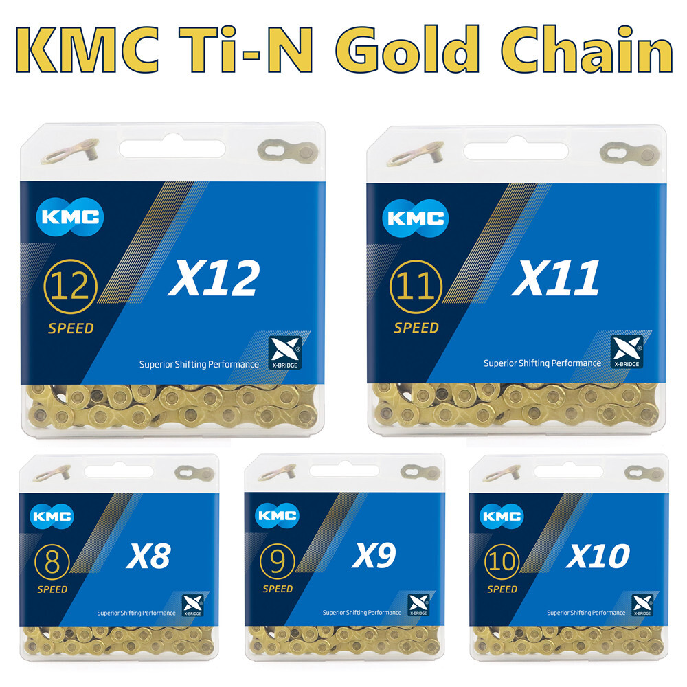 KMC BIKE GOLD Ti-N Chain 8/9/10/11/12 Speed Bike Chain MTB Road Bicycle Chain