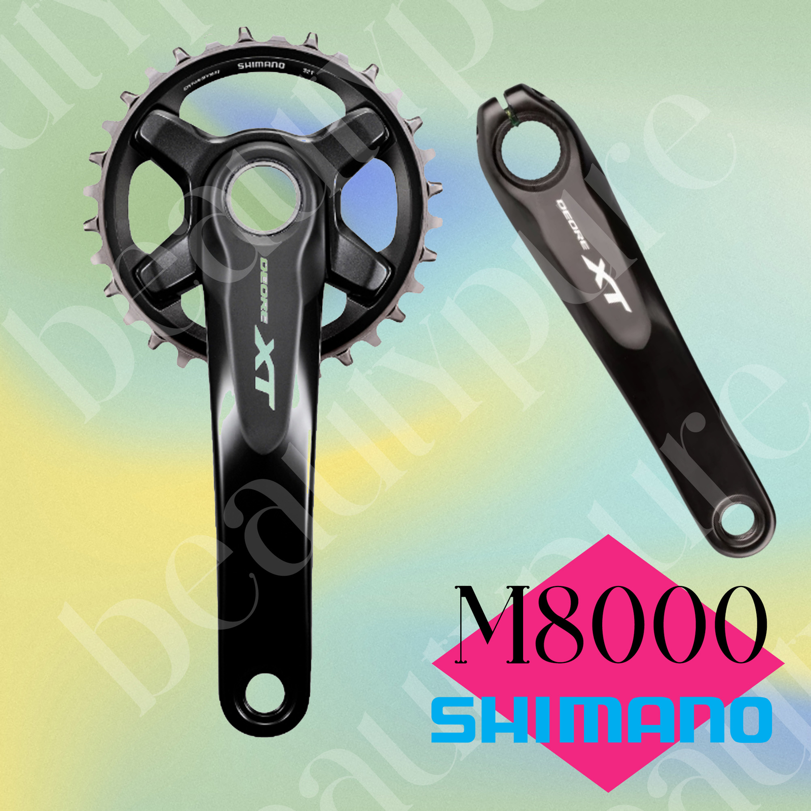Shimano Deore XT FC-M8000-1 175mm 30T Crankset Mountain Bike w/o Bottom Bracket