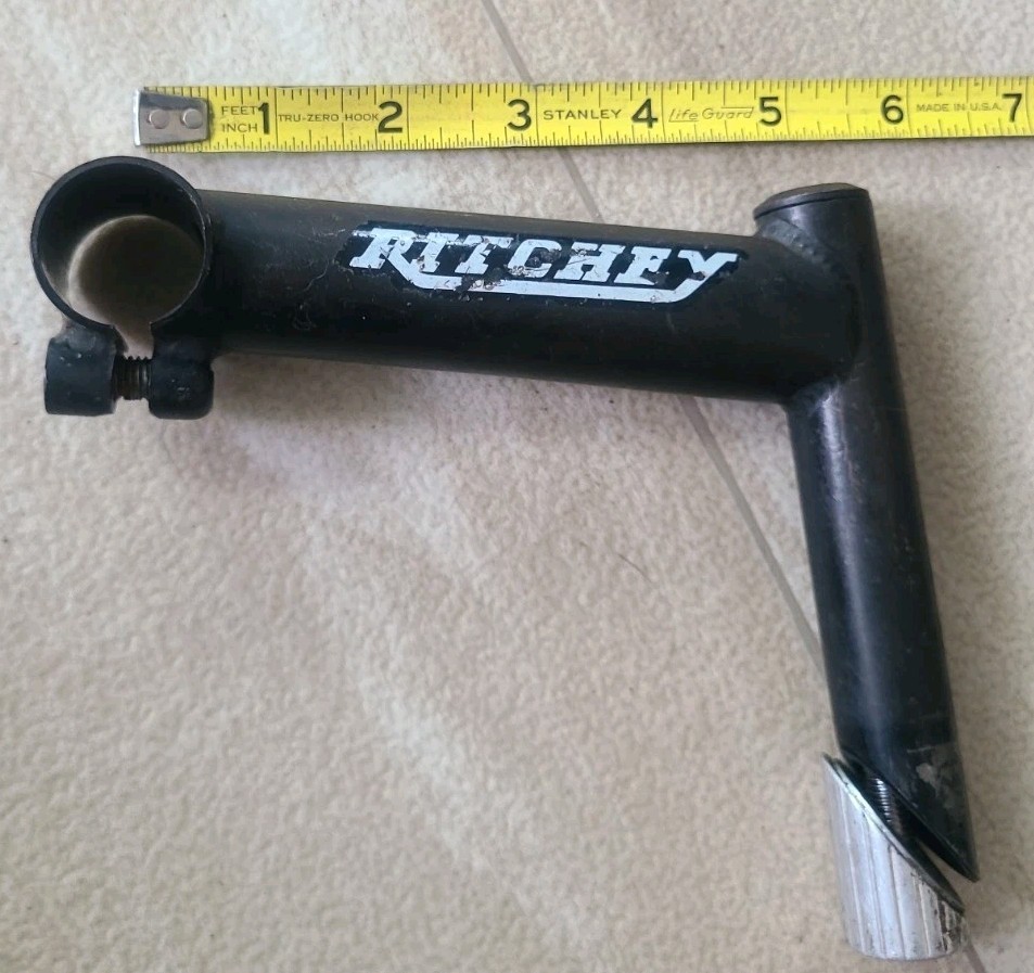 Vintage 1992 Ritchey Force Quill Stem Black 130mm 22.2mm 25.4mm Clamp MTB