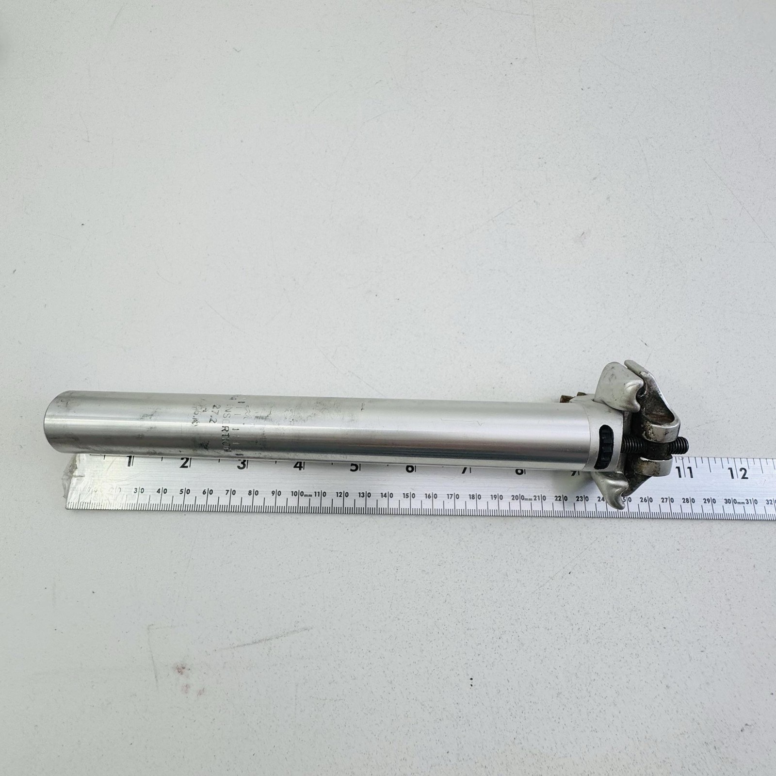 Vintage MTB Seatpost 27.2mm Silver 24 mm Bicycle Aluminum Plain Road Bike A2