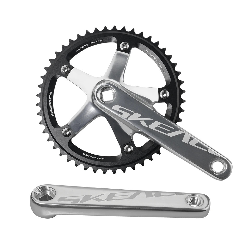 SKEACE Bicycle Crankset 144BCD Mountain Bike Square Hole Crank Aluminum Alloy Si