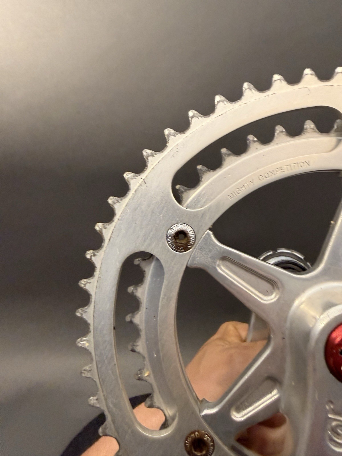 Sugino Mighty Competition Crankset Double Crank Bicycle W/Bottom Bracket. VTG