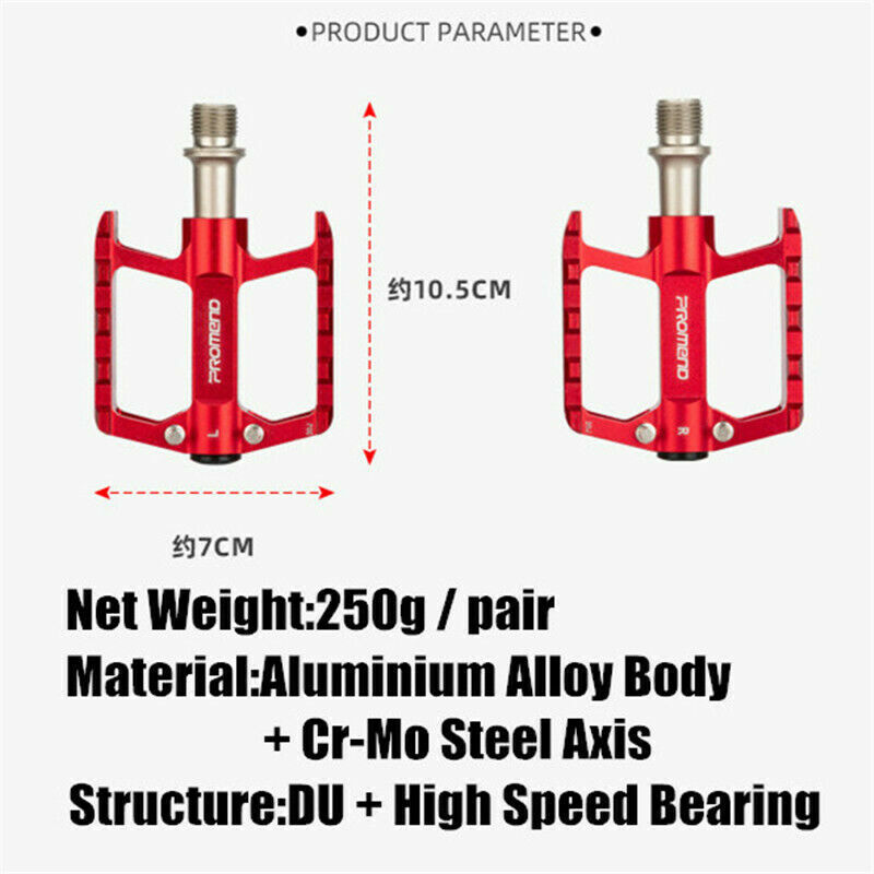 Promend 9/16″ MTB Road Bicycle DU Bearing Pedal Mini Folding Bike Pedals Cycling