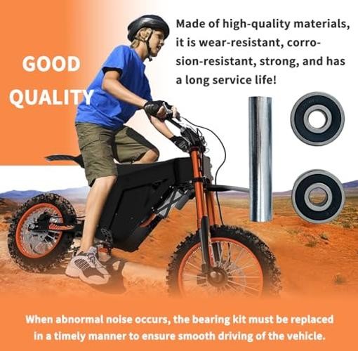 Wheel Bearing Kit Compatible with Tuttio Soleil01 Ebike Wheel-6301RS