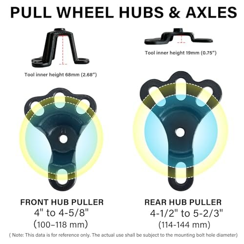Universal Front Wheel Bearing Puller(Max 4-5/8″) & Rear Axle 5/8″ *18