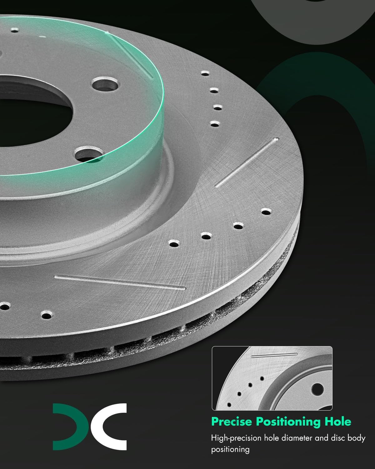 Scitoo Disc Brake Rotors Kits 31464 Front Vented Brake Rotors Fit For Nissan