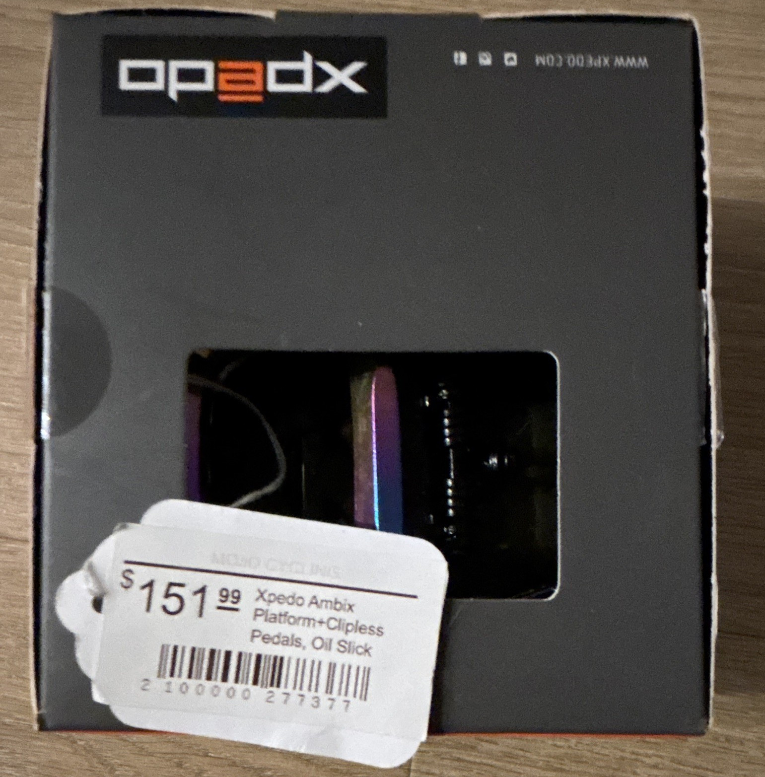Xpedo Ambix Hybrid Platform + Clipless Bike Pedals – Oil Slick