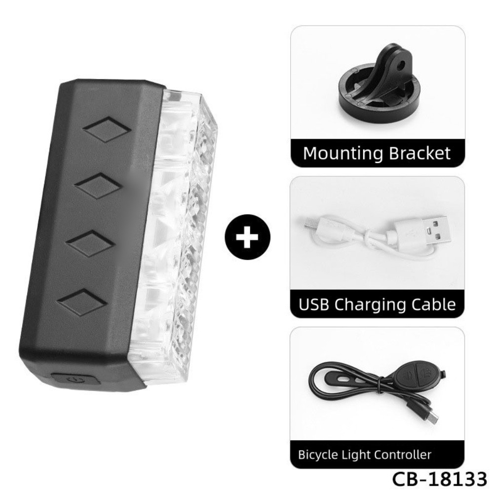 Adjustable Light Modes Cycling Safety LED Bike Light 120dB Volume Controller