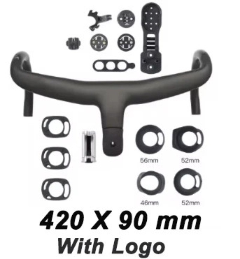 Road Bicycle Integrated handlebar Internal Routing Cable Carbon with Mount