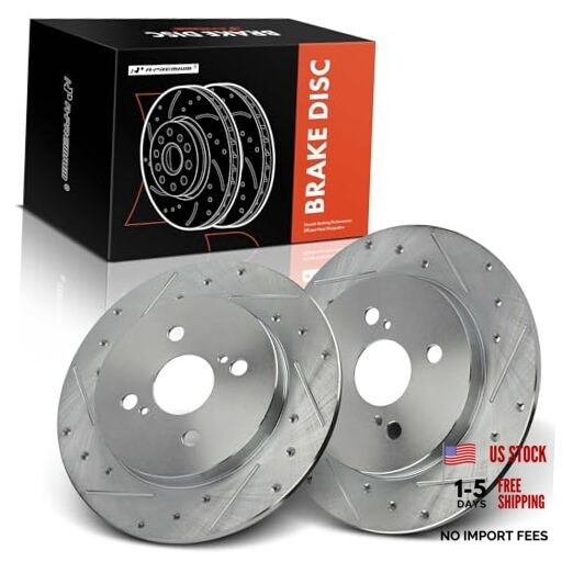 10.19 inch (259mm) Disc Brake Rotors Compatible with Rear Drilled and Slotted