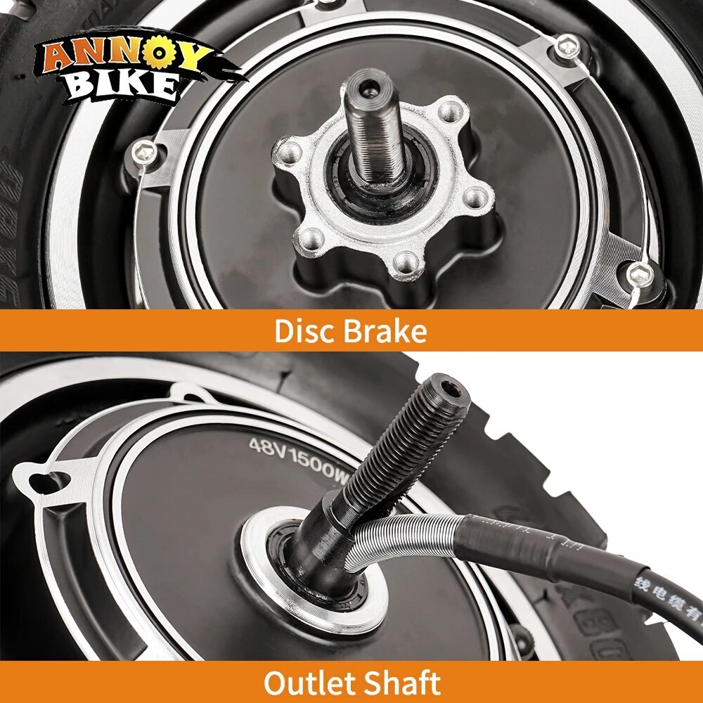 10 inch 48V60V 1000W1500W Off-road Tire Hub Motor Scooter Driving Motor