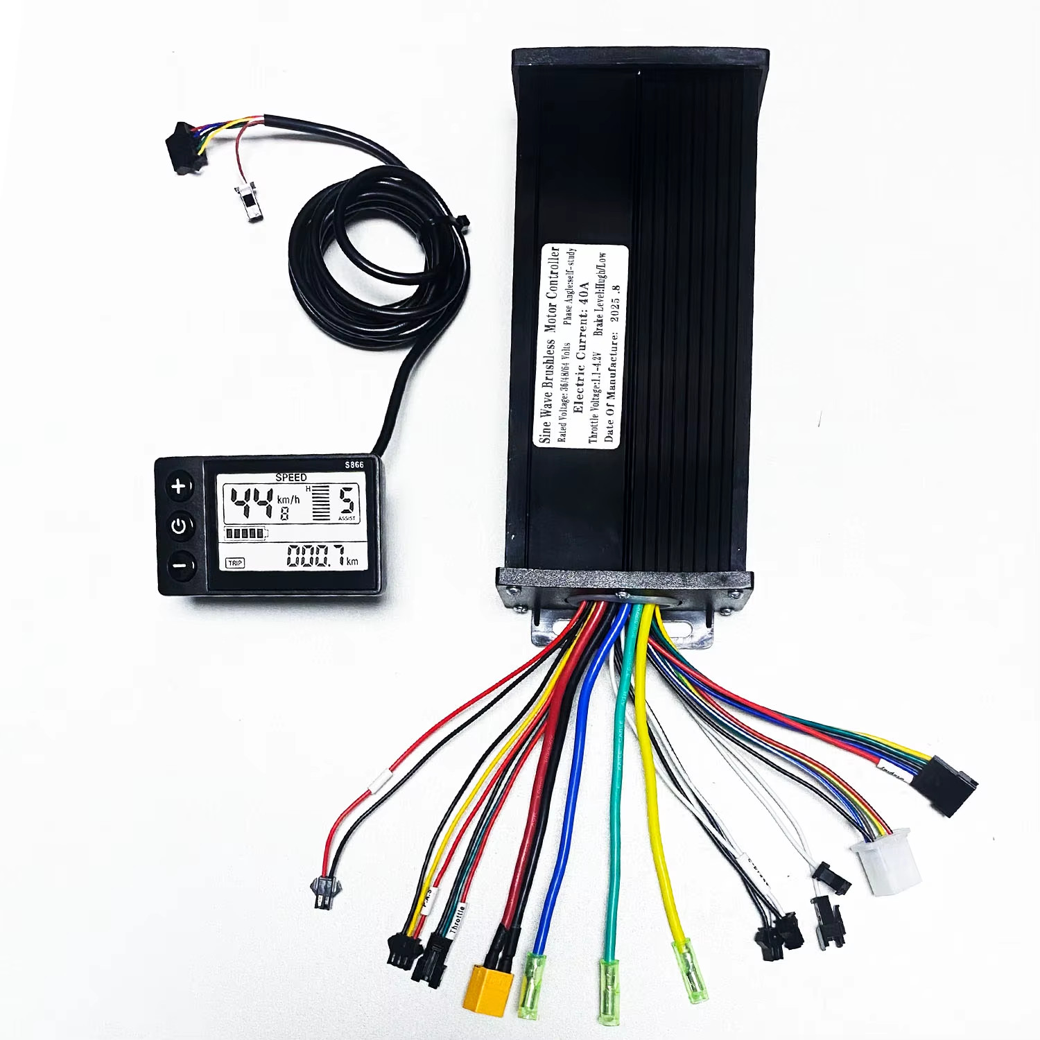 36V 48V 52V 64V 40A 3mode sine wave 1000-2000W brushless motor controller with N