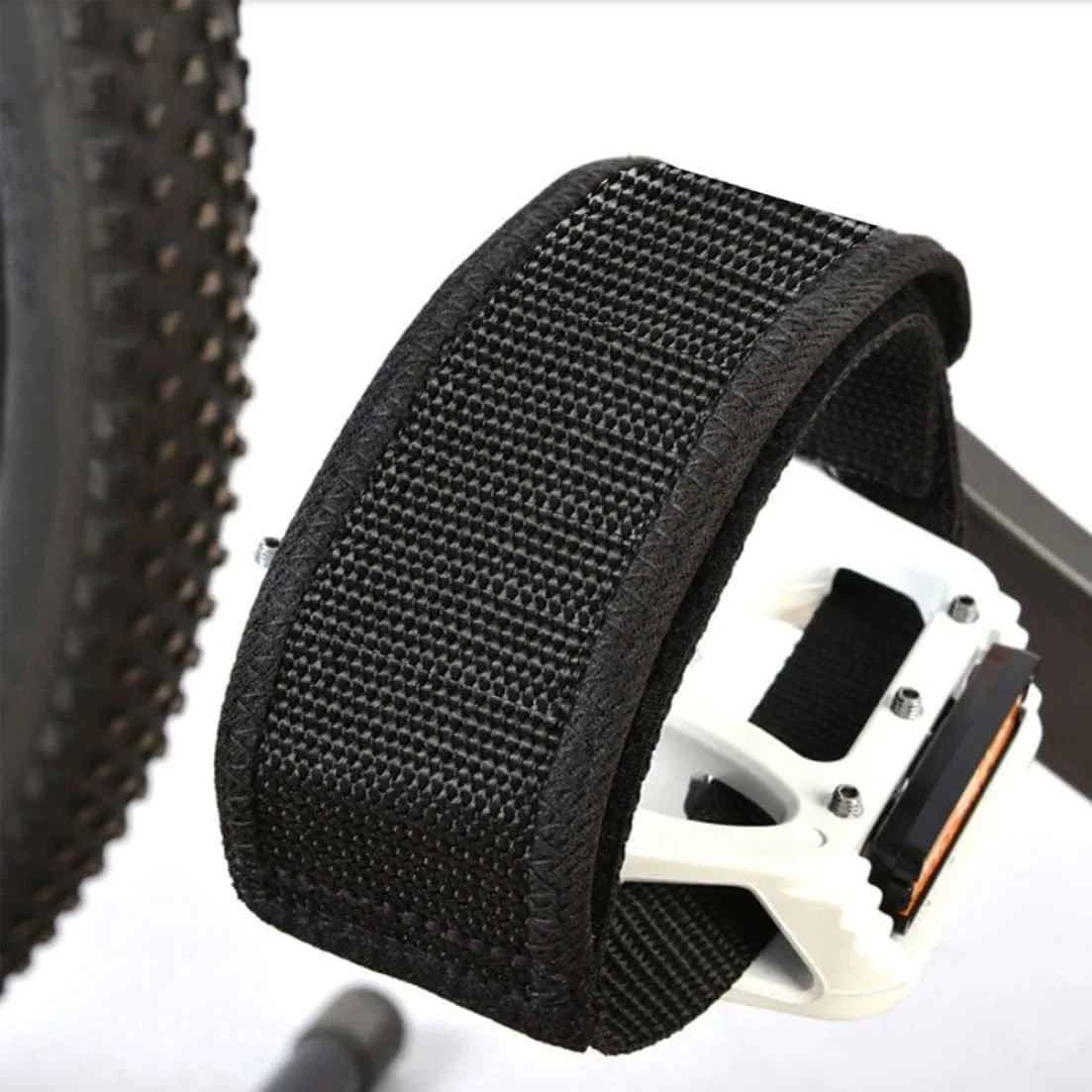 2Pcs Black Beam Strap Pedal Straps Cycling Kids Bike Foot Pedal Straps Toe Clips