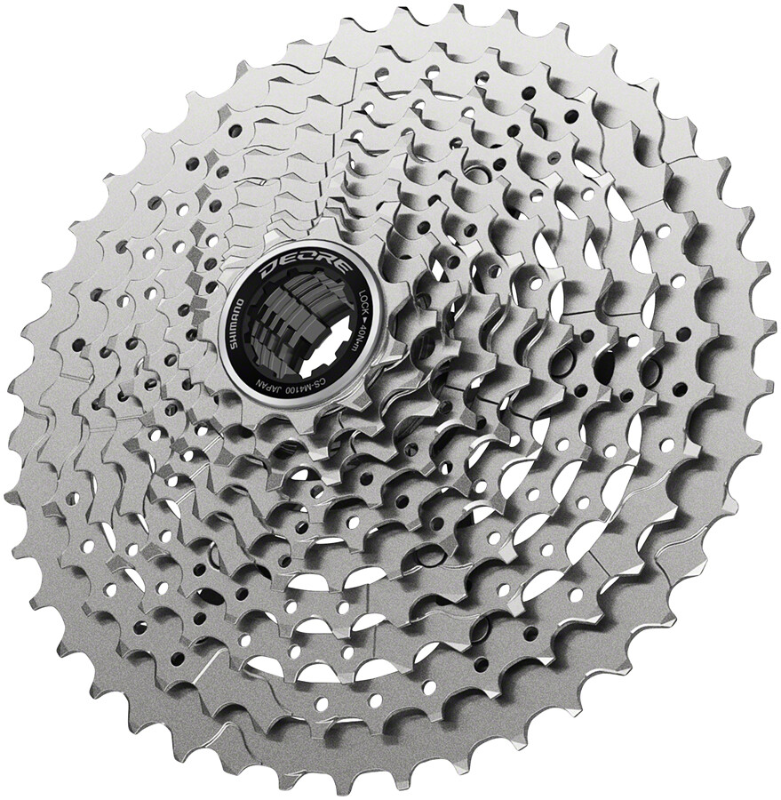 Shimano Deore CS-M4100-10 Cassette – 10-Speed, 11-42t, Silver