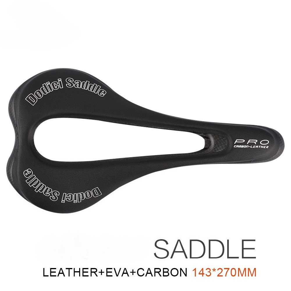 Bicycle Saddle Carbon EVA Leather Hollow Mountain Road Bike Seat 125g 270*143mm