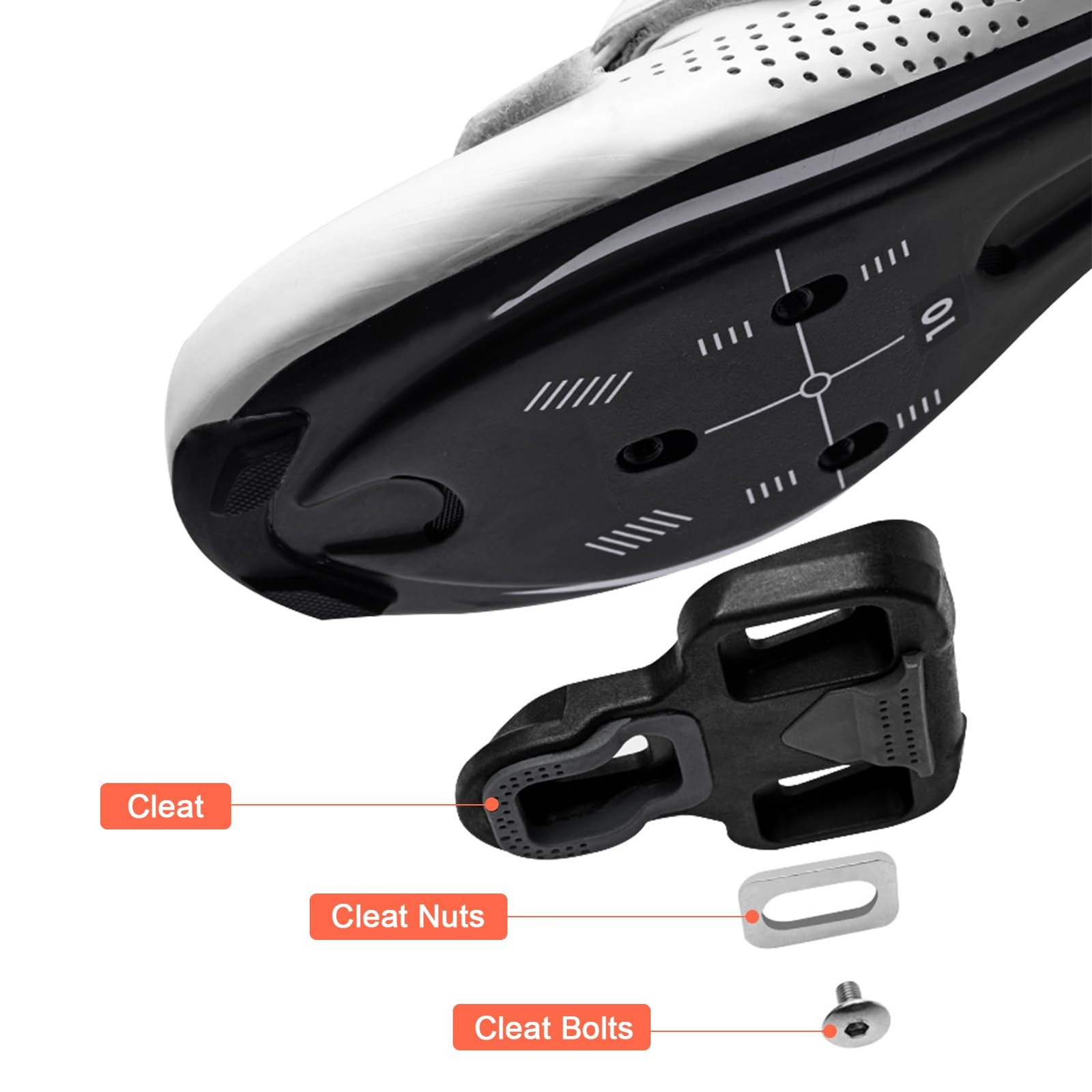 Road Bike Pedals Self-Locking Clipless Nylon Composite Fits Look Keo Cleats