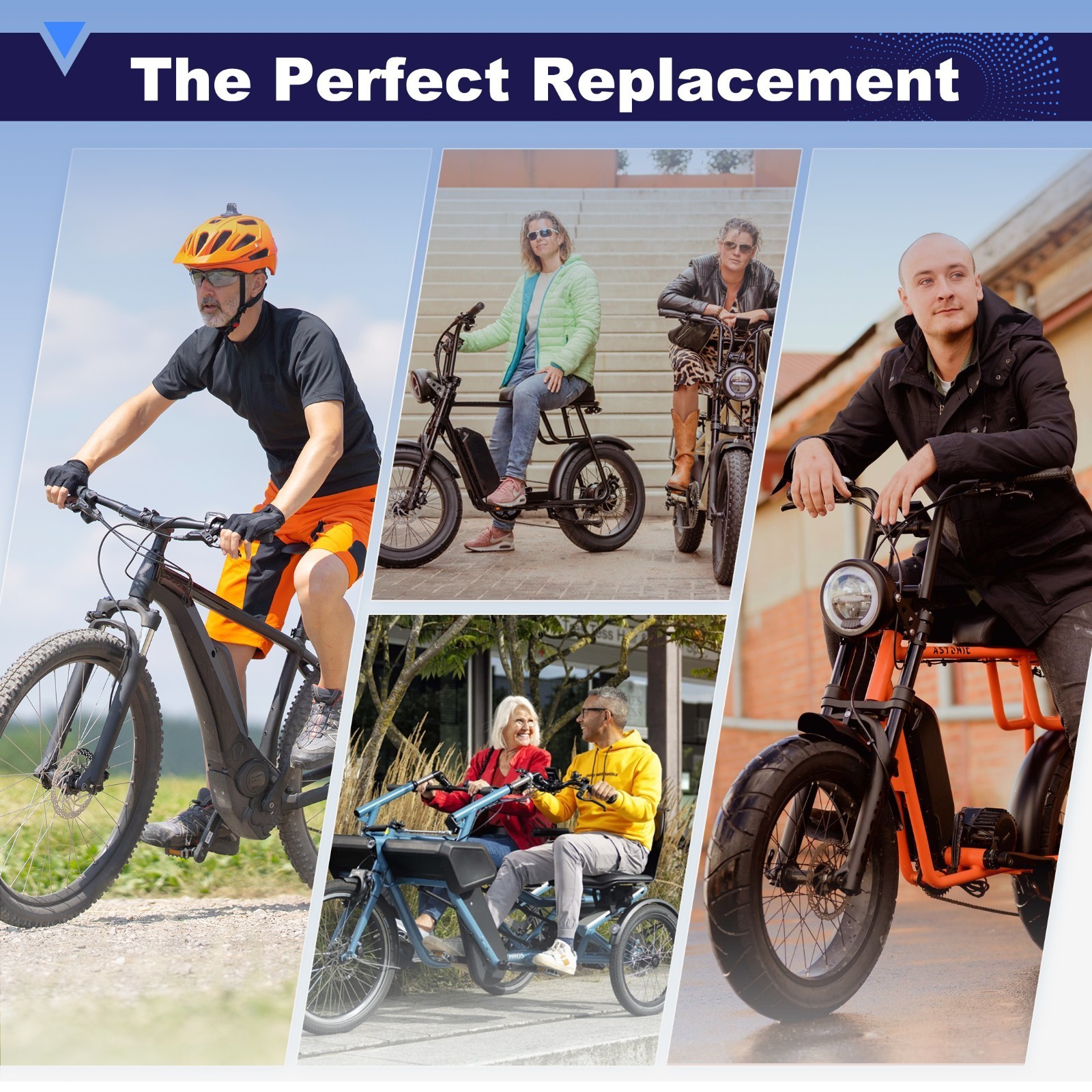 52V 48V 36V Ebike Lithium Battery for Electric Bicycle 200W-2000W Bike Motors