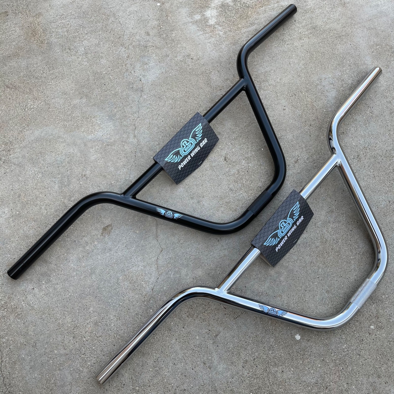 SE RACING POWER WING 2PC BARS 9″ BMX BIKE BIKES HANDLEBARS S&M GT HARO REDLINE