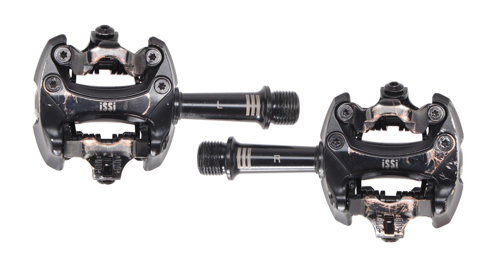 iSSi Flash II +12mm Gravel Bike SPD Pedals CrMo Spindle Sealed Bearings BLACKOUT