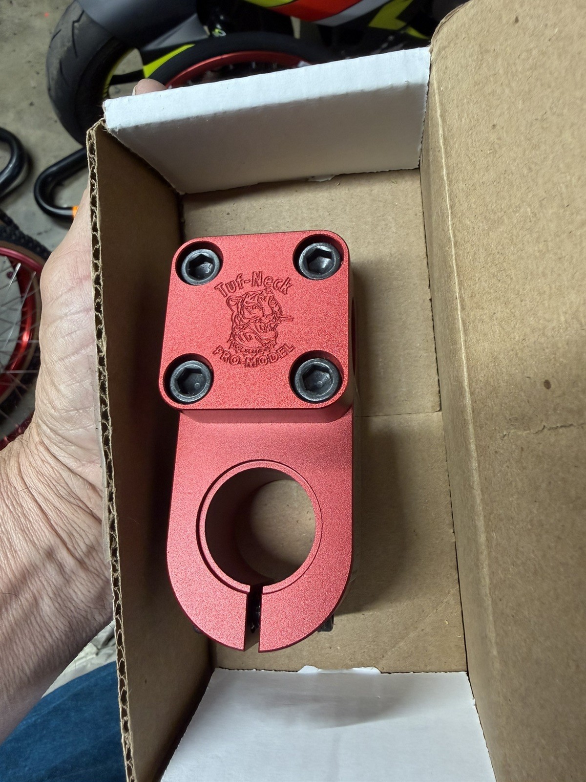 Tuf-Neck Drunken Tiger BMX Stem 1-1/8 Threadless Top Load 50mm Red
