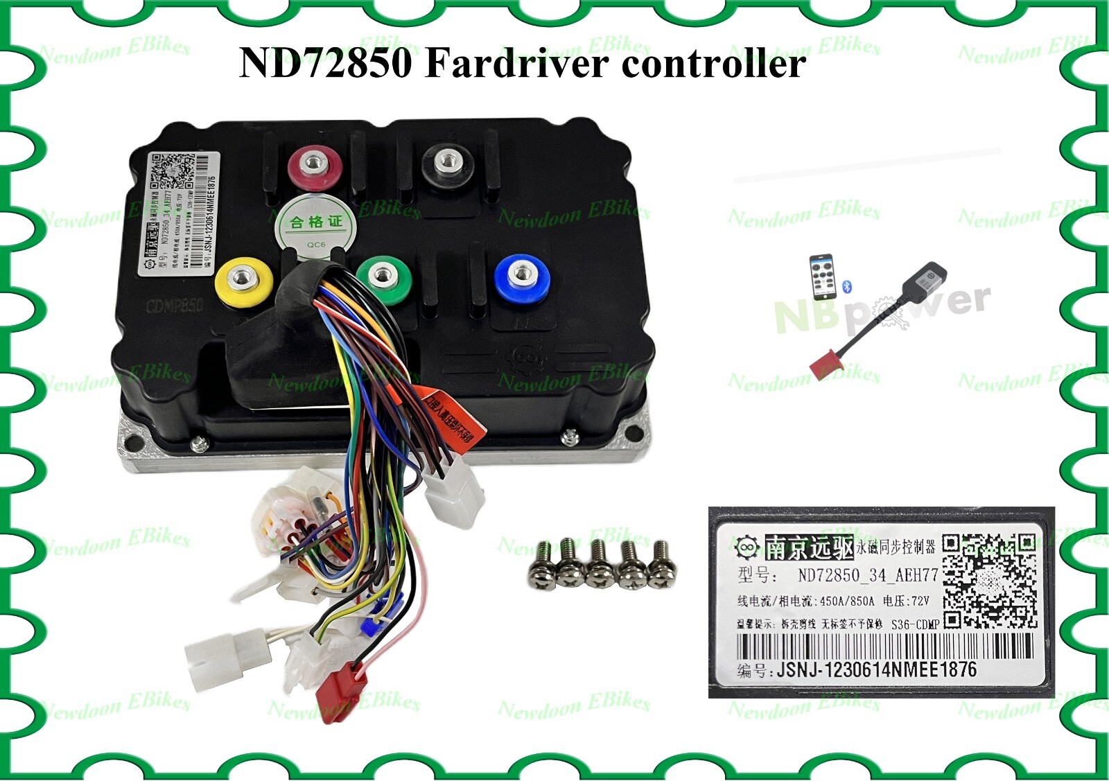 QS273 150MM 8000W hub motor with ND72850 Fardriver controller kit for motorcycle