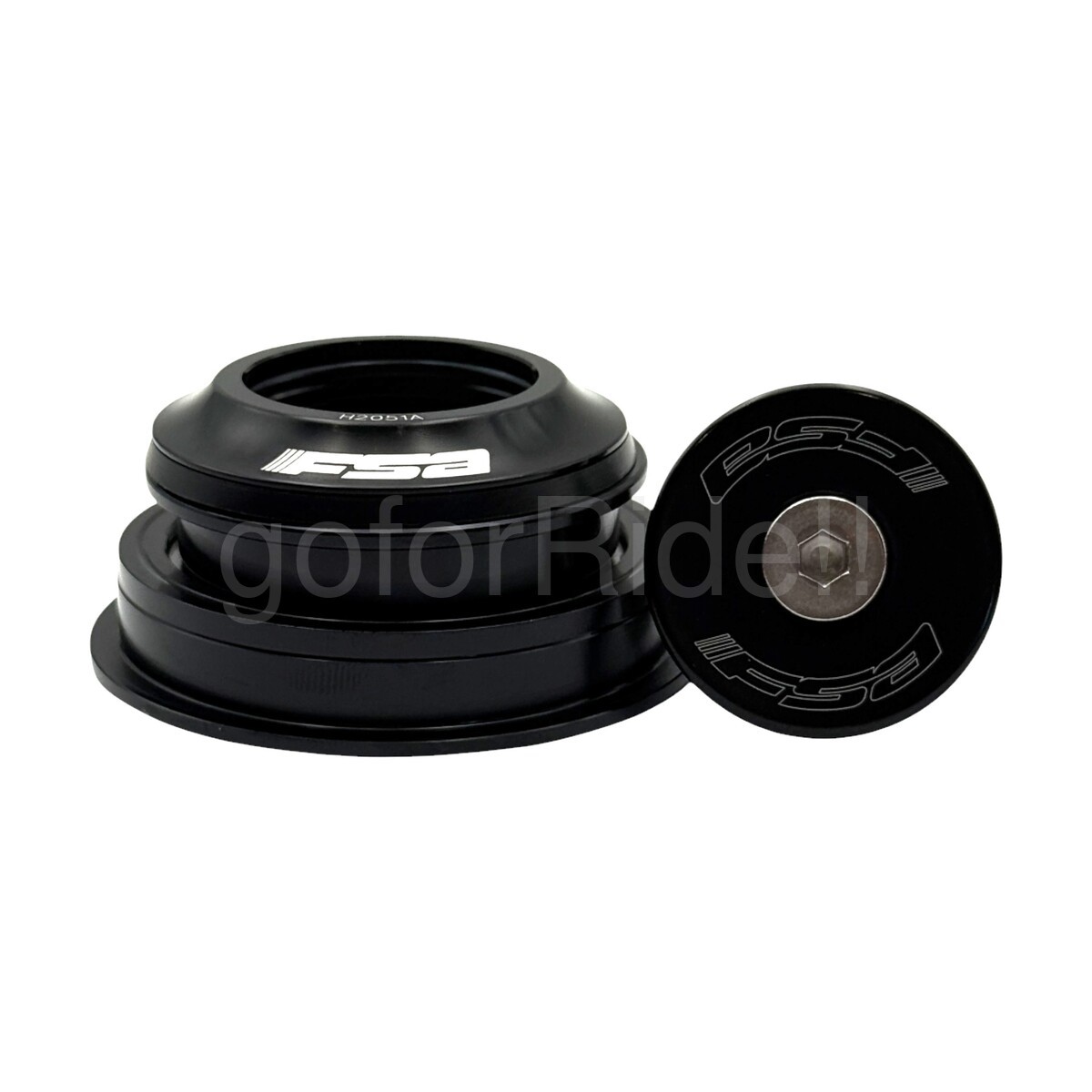 FSA No.57-1 Headset 1-1/8″ Tapered 50mm/62mm OD,Cover 5.3mm,36/45° Angle Black