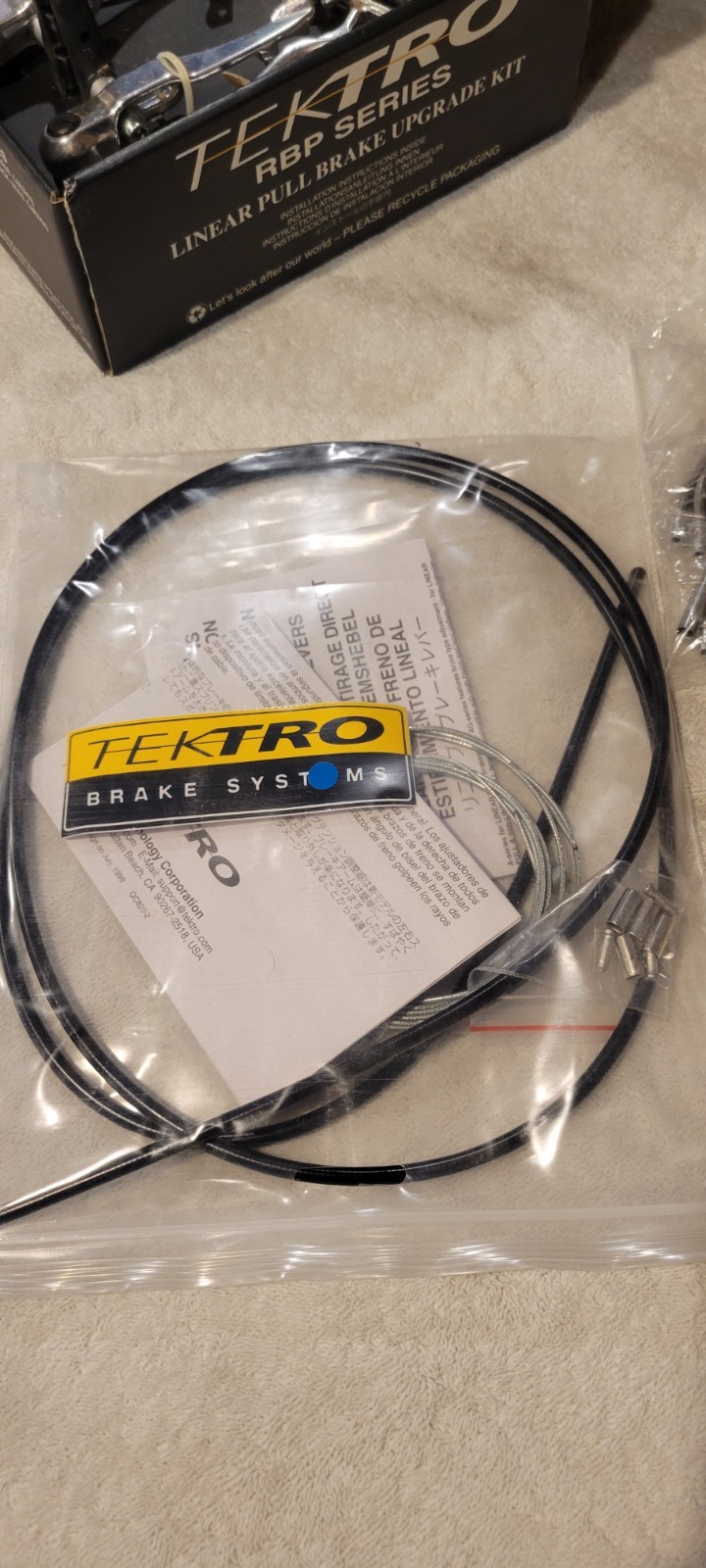 TEKTRO RBP Series Linear Pull Brake Upgrade Kit Silver Models 824A/384A, F/R