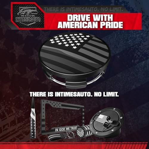 63MM 2.5 Inch Wheel 63.0MM O.D. / 55.5MM I.D. Gloss Black with American Flag